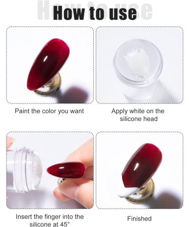 3 Pcs Jelly Nail Art Stamper Set with Double Head Silicone Stampers - Transparent Green Red Soft Nail Stamping Kit for Manicure Tools - Buy Online on SooperMarket.com