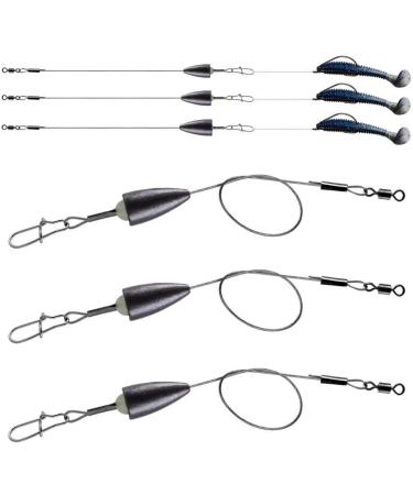 THKFISH Carolina Rigs Bullet Fishing Sinkers 1/2 oz - 15pcs Pre-Rigged Ready Carolina Rigs - Buy Online on SooperMarket.com