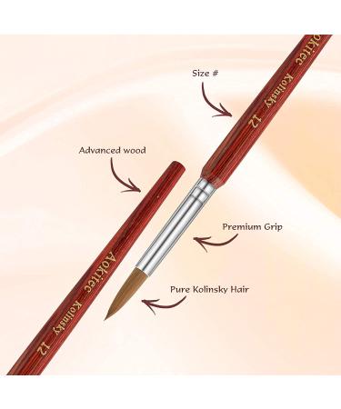Aokitec Kolinsky #20 Acrylic Nail Brush - Professional Wood Manicure Tool for Nail Art - Buy Online on SooperMarket.com