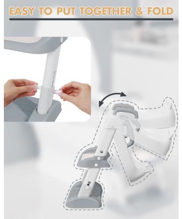 NAPEI Potty Training seat with Step Stool Ladder Potty Training Toilet for Kids Boys Girls Toddlers-Comfortable Safe Potty Seat Potty Chair with Anti-Slip Pads Ladder Splash Guard and Safety Handles - Buy Online on SooperMarket.com