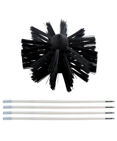 Electric Cleaning Brush Dryer Vent Cleaner Kit Dryer Vent Brush Fireplace Chimney with 4 Tubes Lint Remover Duct Cleaner for Inside Home Indoor Cleaning Kits