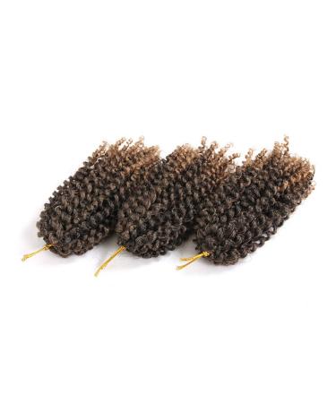 Buy 3 Packs Eunice Hair Marlybob Kinky Curl Hair Extensions - 8 Inch Crochet Braids (1B 27) - Curly Corrugated 20.32 cm for International Shipping - Buy Online on SooperMarket.com