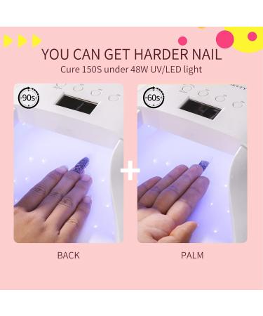 UR SUGAR Poly Gel Nails Set | 6 Colors Nail Extension Builder Gel Kit with Base & Top Coat | DIY Manicure at Home | Glitter Nude & Clear Polygel - Buy Online on SooperMarket.com