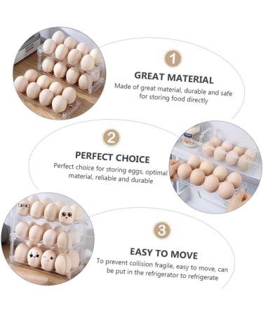 1pc Box Transparent Egg Lattice Eggs Stackable Egg Frame Egg Storage Holder Refrigerator re-usable - Buy Online on SooperMarket.com