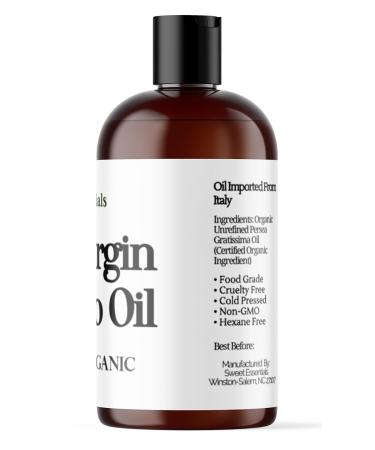 Sweet Essentials Organic Unrefined Virgin Avocado Oil 4oz - 100% Pure NON-GMO Cold Pressed Imported from Italy - Food Grade Green Oil - Buy Online on SooperMarket.com