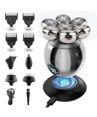 LAXED Electric Barber for Men Rechargeable Bald Head Electric 7 Floating Heads Beard Nose Clipper Hair Trimmer