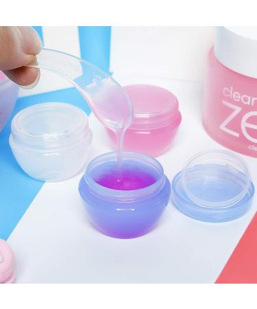 Alledomain 20 Pieces Empty Clear Makeup Sample Pots with 3 Mini Spatula Plastic Refillable Travel Container Jars with Lids and Inner Liners for Cosmetic Creams Lotions Beauty (5g / 10g / 20g / 30g) - Buy Online on SooperMarket.com