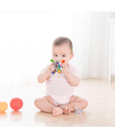 MyDova Silicone Baby Bite Toys | BPA-Free Gripping Ball Rattles for 0-9 Months | Perfect Baby Gift in Pink - Buy Online on SooperMarket.com