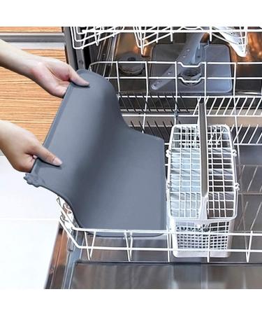 Joytale Silicone Waterproof Pet Bowl Mat - Large 21x14 or Medium 18.5x12 - Non Slip Bowl Placemat for Dogs and Cats - Grey - Buy Online on SooperMarket.com