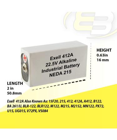 Exell 412A 22.5V Alkaline Battery | Replace Galvanometer & Military Multimeter | Global Shipping Available - Buy Online on SooperMarket.com