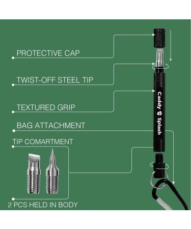 Caddy Splash Golf Club Groove Sharpener Tool - 3-in-1 Cleaner for Wedge Iron - U & V Grooves - Aluminum-Alloy & Heat-Treated Steel - Buy Online on SooperMarket.com