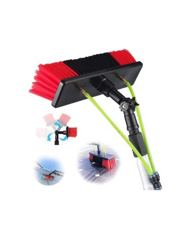 5-12m Extension Pole Window Washer Combo Telescopic Pole for Window Cleaning Extension Pole for Cleaning Windows(30cm Brush 10m pole) 55cm Brush Head 6M/21FT
