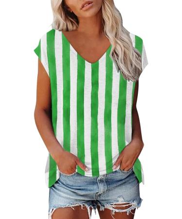 Short Sleeve T Shirts Clothing Woman T-Shirt Casual Black Clothing Top Women's Floral Pattern for Women Crop Tops Shirt Shirts Top Women's Summer Tank Top 1 Green L - Buy Online on SooperMarket.com