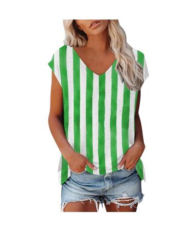 Short Sleeve T Shirts Clothing Woman T-Shirt Casual Black Clothing Top Women's Floral Pattern for Women Crop Tops Shirt Shirts Top Women's Summer Tank Top 1 Green XXL