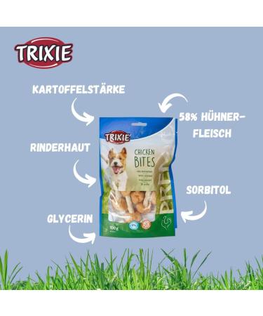 Trixie Premio Dog Chicken Bites 100g - Gluten-Free Grain-Free Dog Treats | Premium Training Rewards - Buy Online on SooperMarket.com