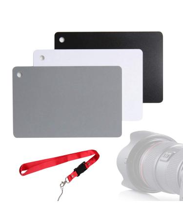 Grey Card White Balance Card 18% Exposure Photography Card Custom Color Calibration DSLR/SLR/Evil Camera Checker for Digital Photography Video (3.35" X 2.2") 8.5*5.4cm/3.35" X 2.2"