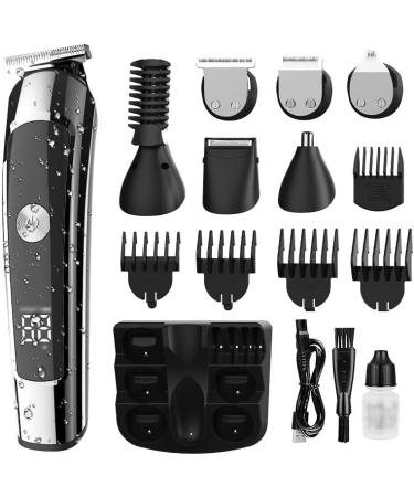 Buy Electric Hair Clipper Set with Digital Display - Cordless Hair Clipper & Scissors - 162mm Gray for Home Use - Buy Online on SooperMarket.com
