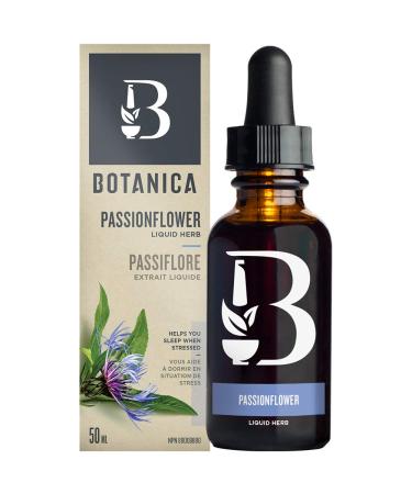 Botanica Passionflower Liquid Herb Extract Tincture Promotes Calm Sleep Helps With Insomnia & Anxiety Natural Herb Extract Remedy Non-GMO Vegan Gluten Free (50mL)