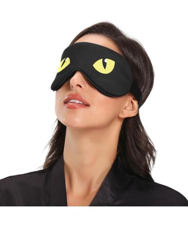 Haskirky Light Blocking Eye Mask - Adjustable Unisex Travel Eye Mask for Deep Sleep and Meditation - Yellow - Buy Online on SooperMarket.com