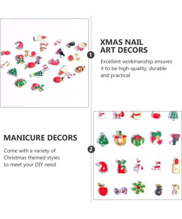 2 Boxes Christmas Nail Stickers Reindeer Nail Charm Santa Nail Charms Xmas Enamel Charm Christmas Flatbak Snowman Manicure Charms Christmas Nail Rhinestones 3d Miniature Pan Alloy - Buy Online on SooperMarket.com