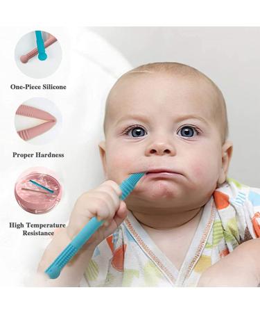 Buy Baby Bite Tube & Soft Food Silicone Toy for Toddlers | Sensory Exploration & Teething Relief - 0-6 Months (Blue & Pink) | International Shipping - Buy Online on SooperMarket.com