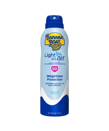 Banana Boat Spf50+ Light As Air 6 Ounce Spray (Pack of 2)