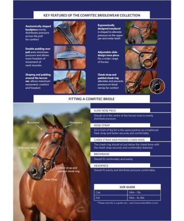 Collegiate ComFiTec Patent Snaffle Bridle - Brown Cob | Premium Quality Equestrian Gear for International Shipping - Buy Online on SooperMarket.com