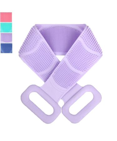 Back Scrubber for Shower 2020 Updated Silicone Bath Body Brush Easy to Clean Washer Exfoliator More Hygienic (Lilac Purple)
