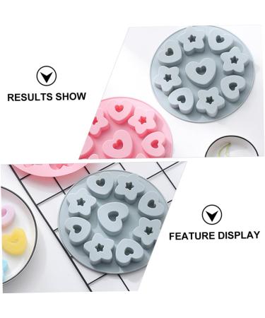 Zerodeko 2pcs Donut Mold Silicone Molds Heart Decor Heart Cake Pan Heart Pudding Mold De para Gelatinas Biscuits Mold Biscuits Mould Fondant Mold Fudge Food Supplement Box Silica Gel Baby 20.5X20.5X2CM - Buy Online on SooperMarket.com