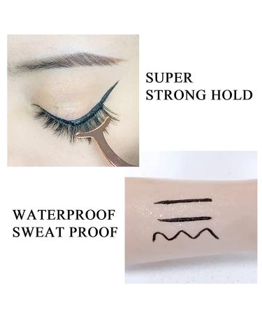 Eyelash Glue Pen 2 in 1 Self-Adhesive Liner | Waterproof Latex-Free Formula for Strong Hold | Ideal for False Lashes - Pearl&Diamond-Black Packaging - Buy Online on SooperMarket.com