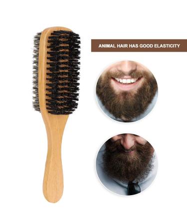Ankroyu Double-Sided Beard Brush Set | Wooden Handle & Face Hair Trim Brush for Men | Perfect for Grooming & Bar Cleaning - Buy Online on SooperMarket.com