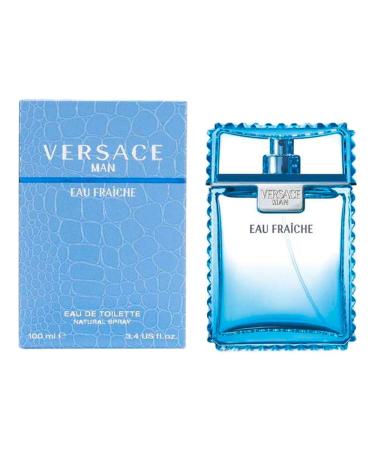 Versace Man Eau Fraiche by Versace for Men 3.4 oz Eau de Toilette Spray 3.4 Fl Oz (Pack of 1) Wood
