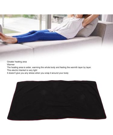 Hztyyier Electric Blanket - Lightweight & Comfortable Heated Throw for Home | Keep Warm in Style (Black) - Buy Online on SooperMarket.com