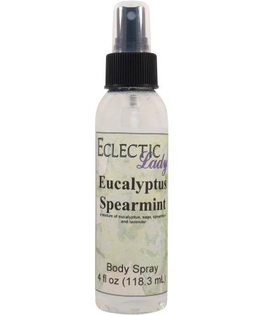 Eclectic Lady Eucalyptus Spearmint Moisturizing Body Spray Original Strength Spear Mint Fragrances Handcrafted in USA Paraben-Free Phthalate-Free Fragrance (4 oz) Regular Strength 4 Fluid Ounces