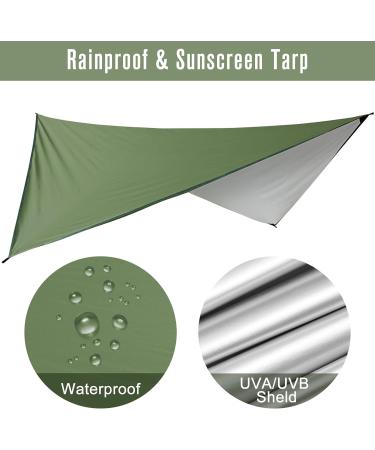 G4Free Large Camping Hammock with Mosquito Net and Rain Fly - 2 Person Portable Hammock with Bug Net and Tent Tarp for Outdoor Hiking and Backpacking - Buy Online on SooperMarket.com