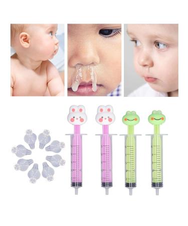 4pcs Nasal Aspirator Baby Professional 10ml Baby Nasal Irrigator Reusable Clean Silicone Nasal Tips - Buy Online on SooperMarket.com