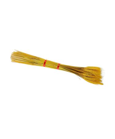 Abaodam 100pcs Dried Wheat Ears Bouquet Dried Rabbit Tail Grass Dried Floral Dried Wheat Stalk Picks Decked Wedding Ceremony Decorations Desktop Wheat Ear Rural Dried Flowers. Real Flower Yellow 52X10CM