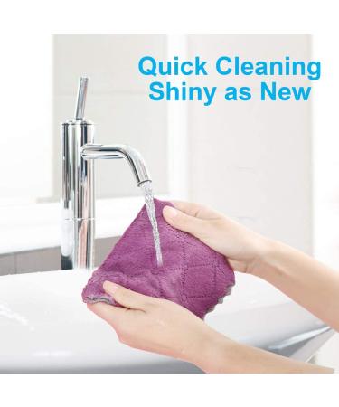 Super Absorbent Small Kitchen Towels 6x10 inch - Set of 11 Multipurpose Dish Cloths for Quick-Drying and Reusable Cleaning - Ideal for Furniture, Kitchen, and Tableware - Buy Online on SooperMarket.com