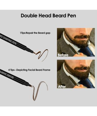 Real Beard Pen | Natural Waterproof Beard Filler & Brow Color - Long-Lasting Solution for Perfect Beard Definition in Brown - Buy Online on SooperMarket.com