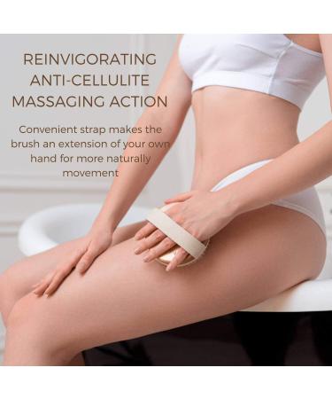Massaging Dry Brushing Body Brush + Compressed Facial Sponges Set for Softer, Clearer, More Beautiful Skin Naturally - Buy Online on SooperMarket.com