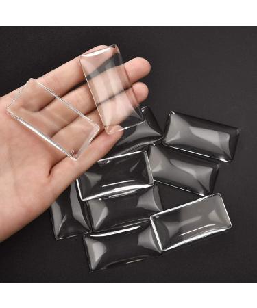 DROLE 30Pcs Pendant Trays Kit | Rectangle Bezels with Glass Cabochon | Jewelry Making Supplies - Buy Online on SooperMarket.com