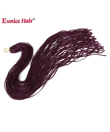 3 Packs Eunice Hair #99J Synthetic Crochet Braids - 28 Inch Soft Goddess Mambo Hair Extensions - Box Braids (28 Roots/Pack) - Buy Online on SooperMarket.com