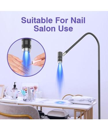 6W LED Nail Lamp Gooseneck Ultraviolet Nails Lamp Manicure Dryer Curing Light with Flexible Hose Foot Switch Detachable Head for Eyelash Glue Nail Polish - Buy Online on SooperMarket.com