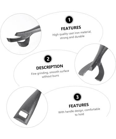OFFSCH Steak Plate Fork Toaster Oven Pan Stainless Steel Frying Pan Metal Cooking Utensils Bowl Gripper Fajita Skillet Clip Stainless Frying Pan BBQ Clamps Cookware Holder BBQ Clips Black - Buy Online on SooperMarket.com