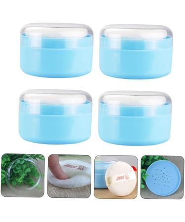 GAFOKI 4pcs Body Powder Puff Box - Travel Makeup Powder Puff Container in Blue Plastic - Buy Online on SooperMarket.com