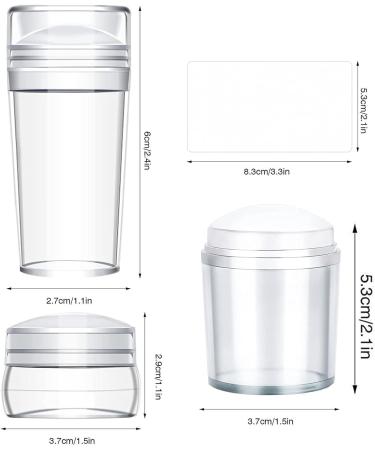 Clear Silicone Jelly Nail Stamper with Scraper | French Tip Manicure Tool for Nail Art Stamping Design - Buy Online on SooperMarket.com