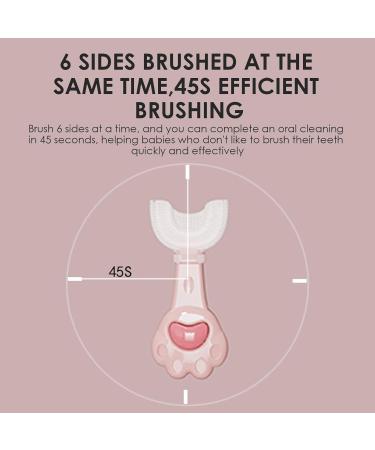 Cartoon Kids U Shaped Toothbrush Children U Shape Toothbrush - Cute Cartoon Whitening Toothbrush Teeth Cleaning Design for Kids Ages 2-6 Uwariloy Pink 1 count (Pack of 1) - Buy Online on SooperMarket.com