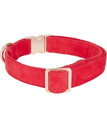 YUDOTE Ultra-Soft Natural Cotton Dog Collar for Large Dogs with Sensitive Skin Red L (1 Pack) | International Shipping Available - Buy Online on SooperMarket.com