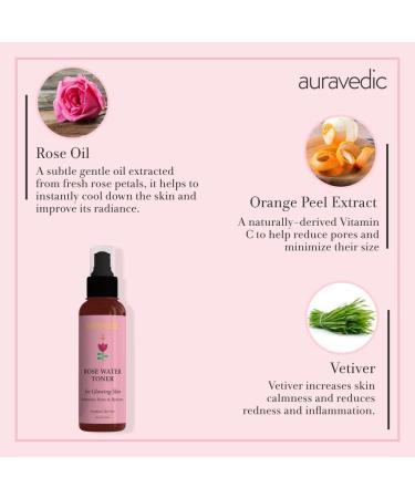Rose Water Toner Spray | Hydrating Facial Mist for All Skin Types | Reduces Pores & Balances pH | 3.38 Fl Oz (100ml - Buy Online on SooperMarket.com