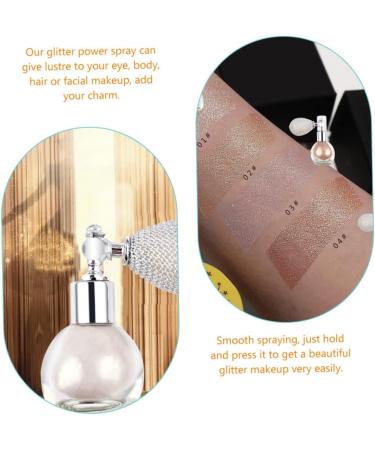 KALLORY 4pcs Body Powder Spray Glitter Highlighter Eyeshadow Pressed Powder Spray Face High Gloss Spray Body Shimmer Spray Highlighter Powder Spray Glitter Highlight Powder Spray Miss Hair 7.5X6.9CM As Shown - Buy Online on SooperMarket.com